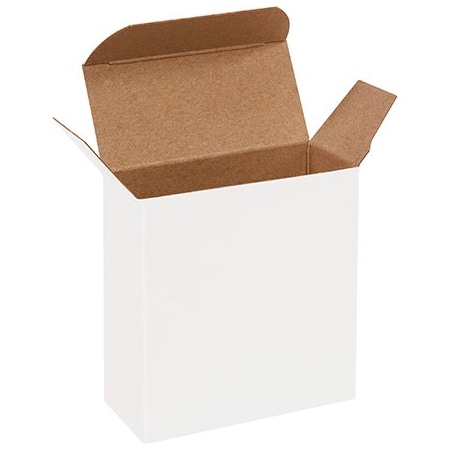 Bsc Preferred 3 5/16 x 1-1/2 x 3 5/16'' White Reverse Tuck Folding Cartons, 1000PK RTC30W